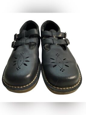 Navy Blue Vintage -style T-strap Mary Janes Shoes